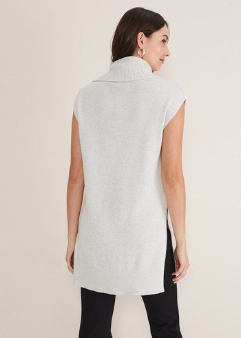 Phase Eight Kysated Sleeveless Tunic Knitwear Silver/Grey USA | 9685043-WF